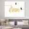 Designart - Family of Birds on Gold Words II - Cottage Canvas Artwork